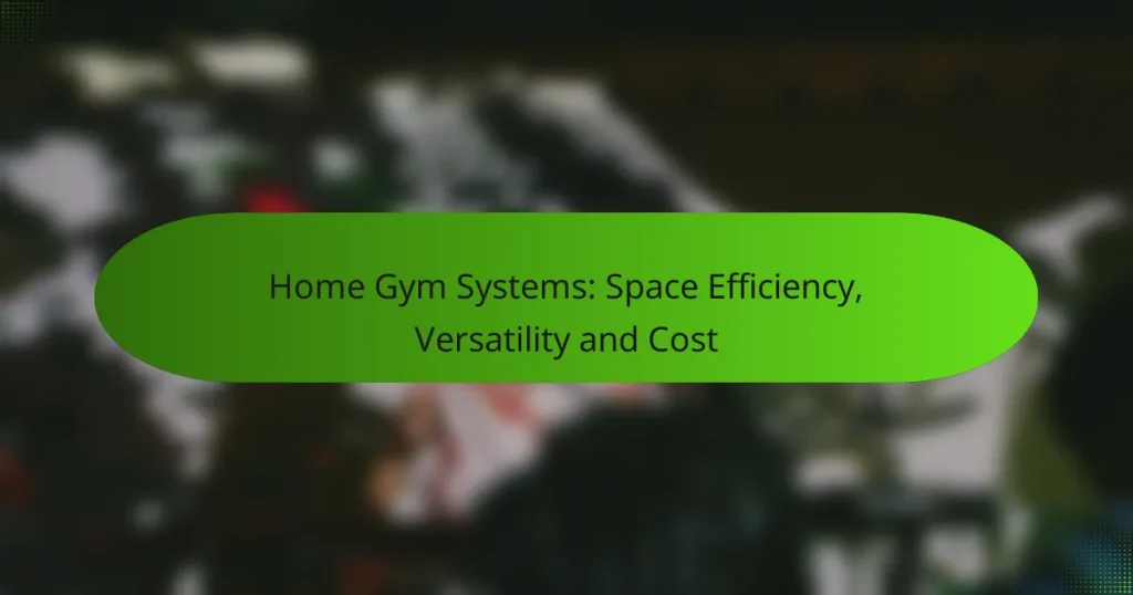 Home Gym Systems: Space Efficiency, Versatility and Cost