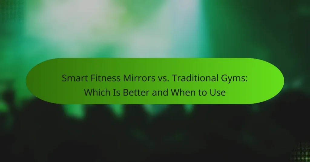 Smart Fitness Mirrors vs. Traditional Gyms: Which Is Better and When to Use