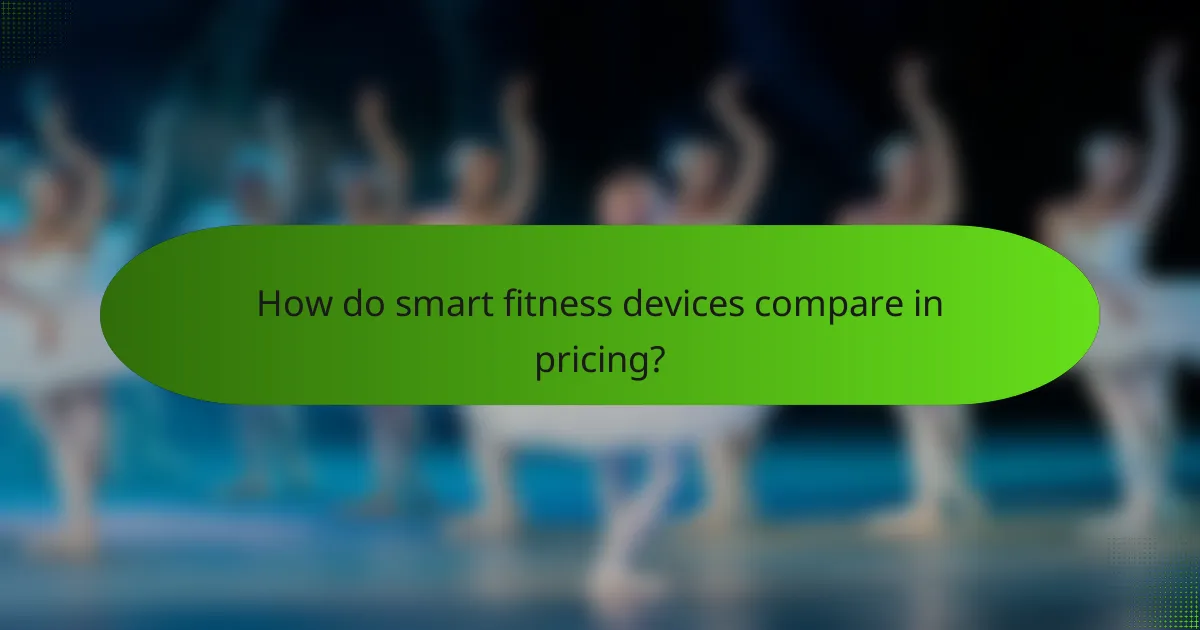 How do smart fitness devices compare in pricing?