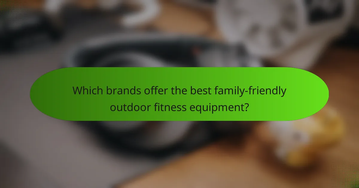 Which brands offer the best family-friendly outdoor fitness equipment?